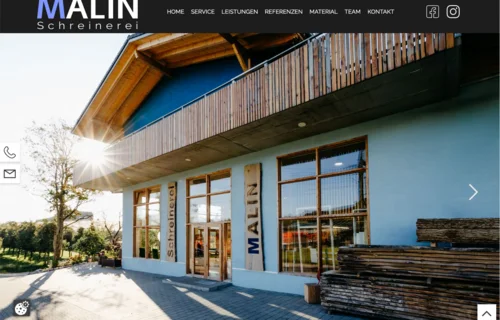 TYPO3 Webseiten Projekt Schreinerei Malin aus Meersburg am Bodensee TYPO3 Webseiten Projekt Schreinerei Malin aus Meersburg am Bodensee